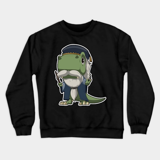 Old Dino wizard Crewneck Sweatshirt by DinoTropolis